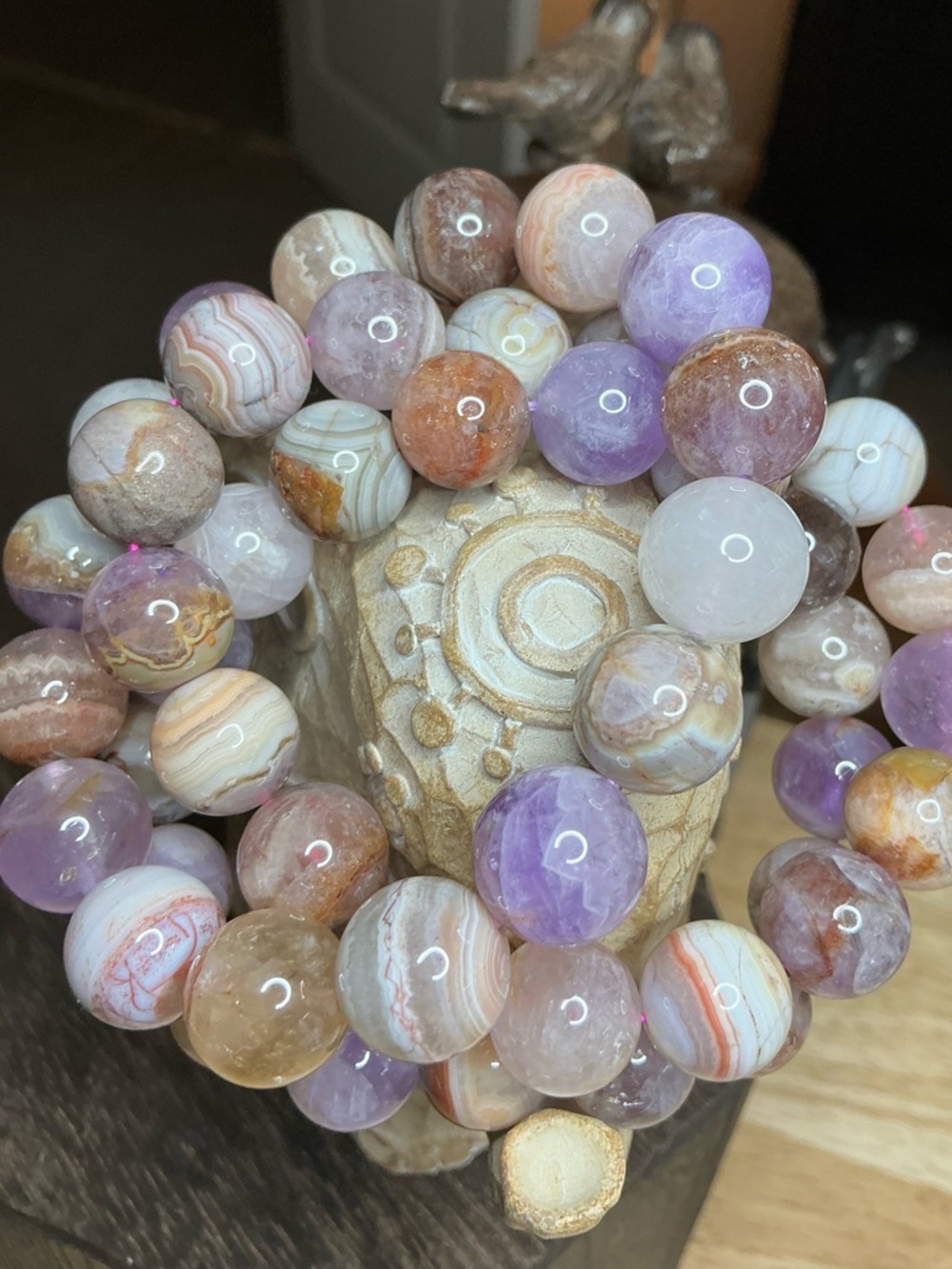 Amethyst and Crazy Lace 13mm - Picture 2 of 6